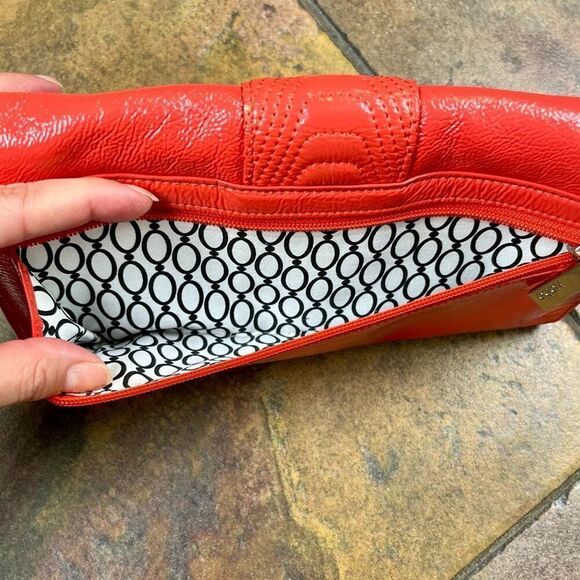 Hobo International Patent Leather Coral Clutch Wallet Purse - Picture 5 of 11